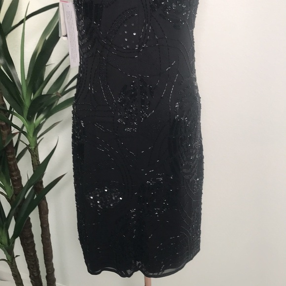 Aidan Mattox Sleeveless Beaded Cocktail Dress - Picture 6 of 8